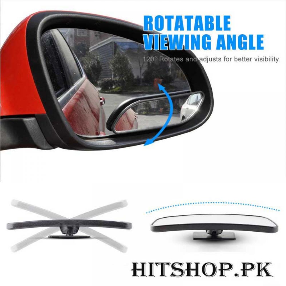 2 Pcs Car Wide Angle Convex Rear Side View Blind Spot Mirror